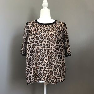 Sheer Leopard Print Top
